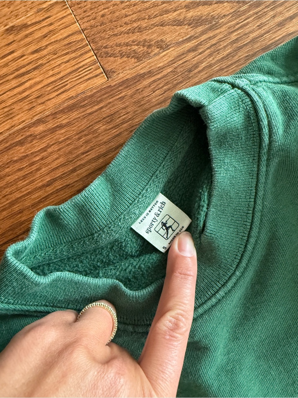 Sporty & Rich Wellness Green Crewneck Sweatshirt & Joggers Set - Picture 4 of 6